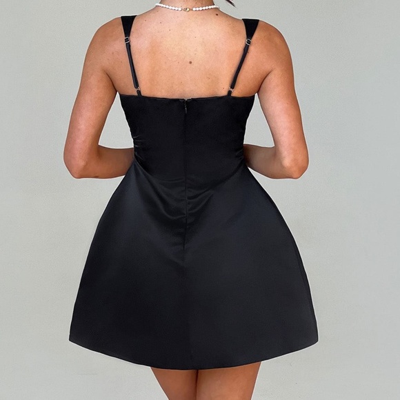 Babyboo Black Satin Dress - Picture 2 of 2